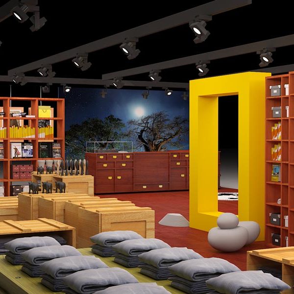 Infografía 3D tienda National Geographic