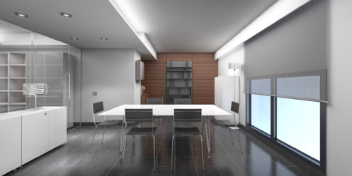 Infografia 3D interiorismo oficinas AZM Enginyers - Sala de reuniones