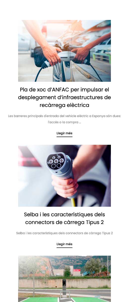 Página web Selba Solutions, sección Home mobile